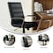 Flash Furniture Black Leather Gold Frame Mid-Back Chair GO-2286M-BK-GLD-GG - alternate 5